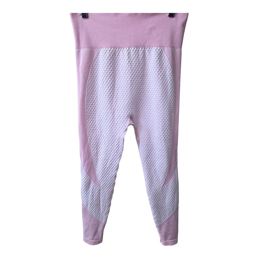 Daisy Activewear Leggings Pink Textured Seamless Athletic Workout Pants 1X